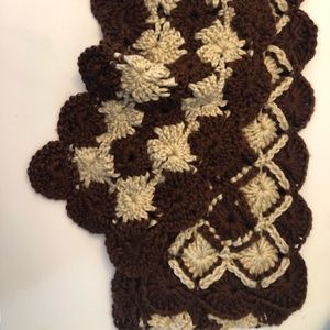 Crochet Brown Handmade Scarf
